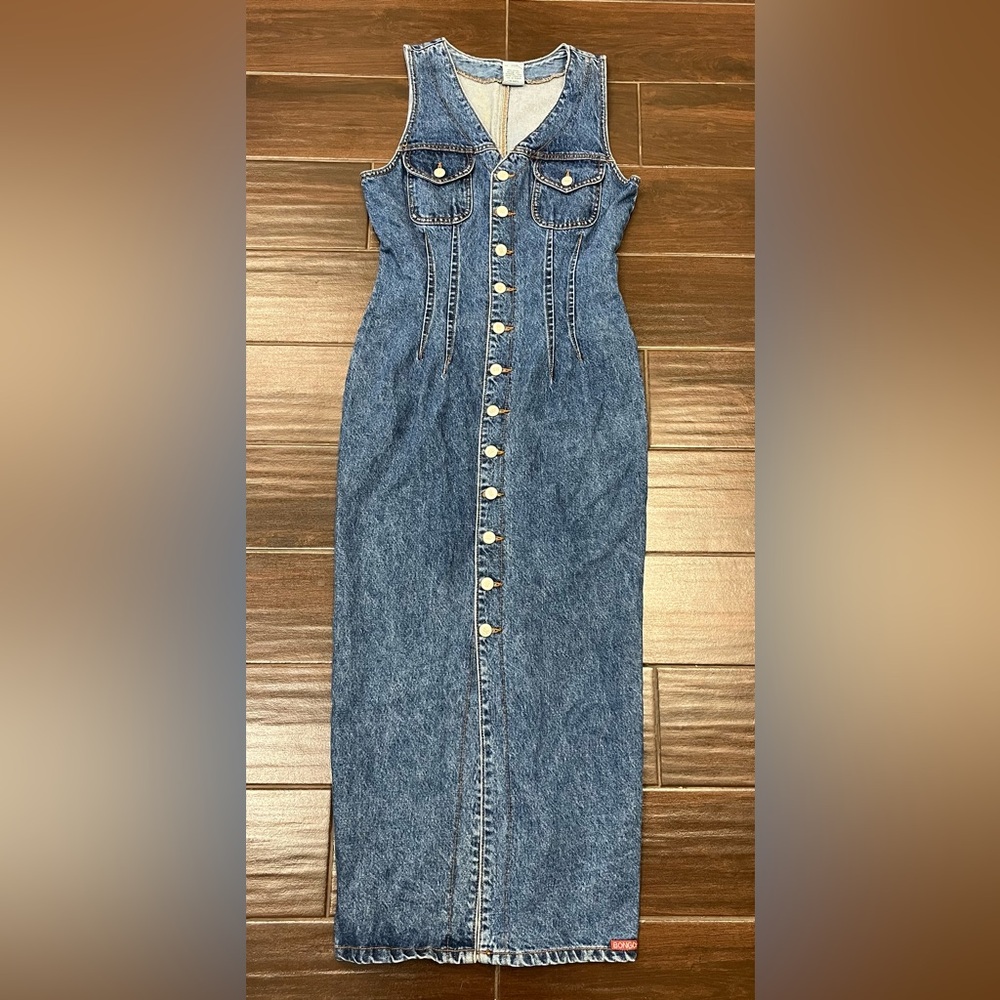 BONGO Retro 90s Denim Dress- 9